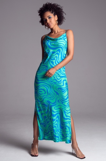 Платье женское летнее макси длинное с драпировкой Севиль 5068/б Mia-Amore
