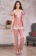 Шёлковая пижама женская топ с брюками 3446 роза Мэрилин Делюкс Mia-Amore