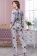 Шёлковая пижама жакет на пуговицах топ брюки ФЛАВИЯ 3756 серый Mia-Amore
