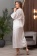 Шёлковый белый халат длинный запашной Арианна 3949 Mia-Amore