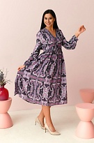 Платье женское из вискозы средней длины для дома и отдыха 16508 Alba Миа-Миа