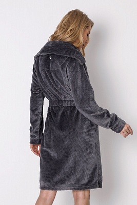 Тёплый халат женский на молнии домашний ниже колен ROXANNE Aruelle