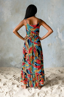 Платье женское длинное из вискозы Dominica Доминика 16441 Миа-Миа