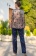 Шёлковая пижама однотонные брюк и жакет на пуговицах Персия 3427 Mia-Amore 