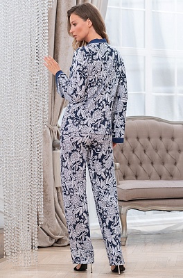 Пижама женская трикотажная жакет с брюками Мадлен 6418 Mia-Mella