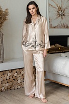 Элегантная пижама жакет на пуговицах широкие брюки Карин 9146 Mia-Amore
