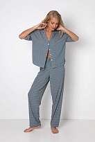 Стильный пижамный комплект из вискозы рубашка штаны BERTHA Берта Aruelle