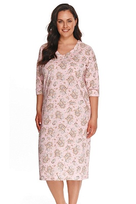 Сорочка женская хлопковая большие размеры розовая 2801 SUSANA Taro Сорочка женская хлопковая большие размеры розовая 2801 SUSANA Taro