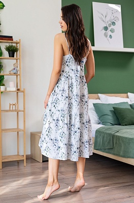 Длинная ночная сорочка из хлопкового муслина Селестина 5448 Mia-Amore Длинная ночная сорочка из хлопкового муслина Селестина 5448 Mia-Amore