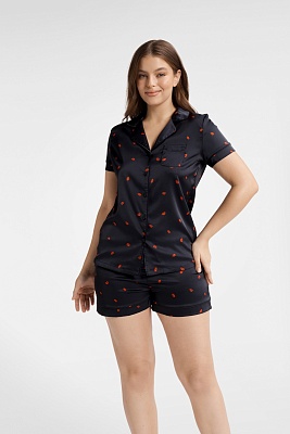 Пижама женская рубашка на пуговицах с шортами 40333 CALINA Esotiq