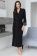 Элегантный длинный халат чёрный с кружевом вискоза Алексис 1939 Mia-Amore