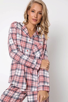 Фланелевая пижама женская рубашка со штанами р 54 KRISTEN Aruelle