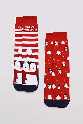 Носки мужские новогодние 2 пары в коробке 22173 Ysabel Mora Испания Носки мужские новогодние 2 пары в коробке 22173 Ysabel Mora Испания