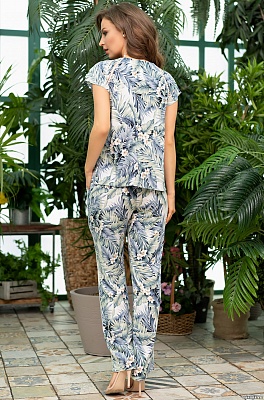 Пижама женская топ с брюками из вискозы MADEIRA Мадейра 6976 Mia-Amore