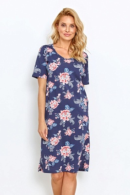 Платье домашнее женское хлопковое большие размеры 2927 ELLIE Taro Платье домашнее женское хлопковое большие размеры 2927 ELLIE Taro