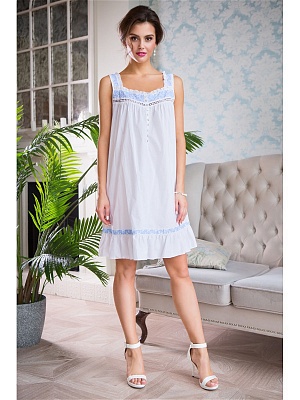 Сорочка ночная из хлопка средней длины HELENE Хелен 16194/гол Миа-Миа Сорочка ночная из хлопка средней длины HELENE Хелен 16194/гол Миа-Миа