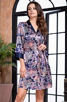 Шёлковый халат женский на пуговицах домашний ETRO Этро 3507  Mia-Amore Шёлковый халат женский на пуговицах домашний ETRO Этро 3507  Mia-Amore