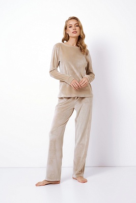 Стильная пижама велюровая женская лонгслив с брюками MILLIE Aruelle Литва