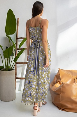 Сарафан летний длинный из вискозы с шёлком Либертина 1955 Mia-Amore Сарафан летний длинный из вискозы с шёлком Либертина 1955 Mia-Amore