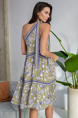 Сарафан летний женский с бретелью на одно плечо Либертина 1950 Mia-Amore Сарафан летний женский с бретелью на одно плечо Либертина 1950 Mia-Amore