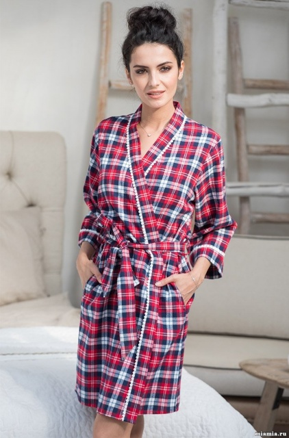 Фланелевый халат  SCOTLAND 6563 Фланелевый халат  SCOTLAND 6563