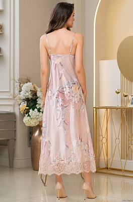 Шёлковая сорочка ночная длинная с кружевом MILINDA Милинда 3728 Mia-Amore Шёлковая сорочка ночная длинная с кружевом MILINDA Милинда 3728 Mia-Amore