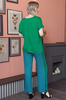 Пижама женская однотонная футболка со штанами Кайли 5035 Mia-Amore