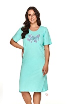 Сорочка ночная женская хлопковая 2700/2701 OLGA бирюза Taro