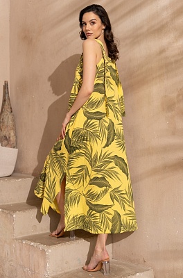 Сарафан летний длинный из хлопка Тенерифе 5220 жёлтый Mia-Amore Сарафан летний длинный из хлопка Тенерифе 5220 жёлтый Mia-Amore