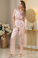 Шёлковая пижама жакет на пуговицах с брюками MILINDA Милинда 3726 Mia-Amore  