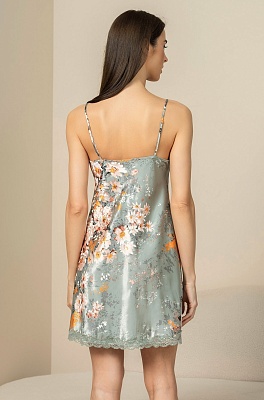 Шёлковая сорочка с кружевом короткая Азалия 4410 Mia-Amore Шёлковая сорочка с кружевом короткая Азалия 4410 Mia-Amore