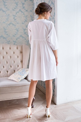 Хлопковая рубашка ночная с рукавом HELENE Хелен 16196/золото Миа-Миа Хлопковая рубашка ночная с рукавом HELENE Хелен 16196/золото Миа-Миа