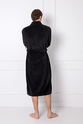Классический халат мужской из жаккардовой ткани FERNAND BLACK  Aruelle